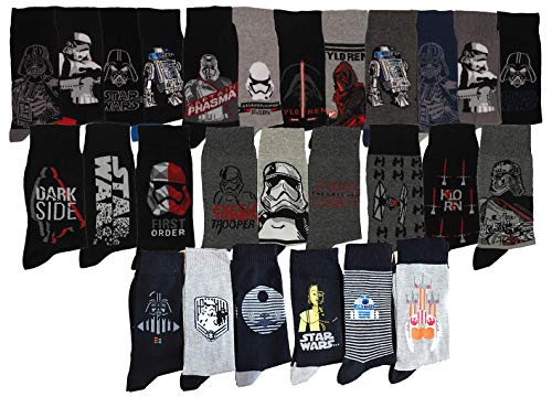 Chaussettes homme Star Wars en coton - Assortiment modèles photos selon arrivages- (39/42, Pack de 9)