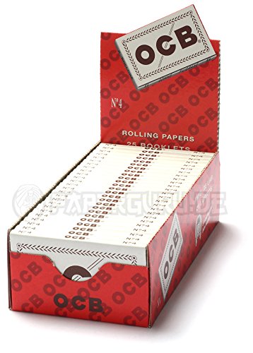 OCB Weiss 100er Zigarettenpapier Filigrane Gomme No. 4 kurz 50x Heftchen/Booklets (2 Boxen)