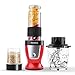 Produktbild Mini Mixer Smoothie Maker 3 in1 Multifunktion Standmixer + Fleisch Zerkleinerer / Ice Crusher + Kaffeemühle (300 Watt, 24000U/Min) Elektrisch Shake Smoothie Mixer mit 570ml Sport-Flasche BPA frei