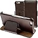 Produktbild PhoneNatic Echt-Lederhülle kompatibel mit Apple iPhone 6 Plus / 6s Plus - Leder-Case braun + Glasfolie