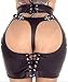 Produktbild Moon Angle Neu Kommen Minirock Porno Erwachsene Geschlechtsprodukte Schwarz Leder Panty Latex Kleid Fetisch PVC Erotische Dessous Sexy Kostüme Frauen (Schwarz, S)