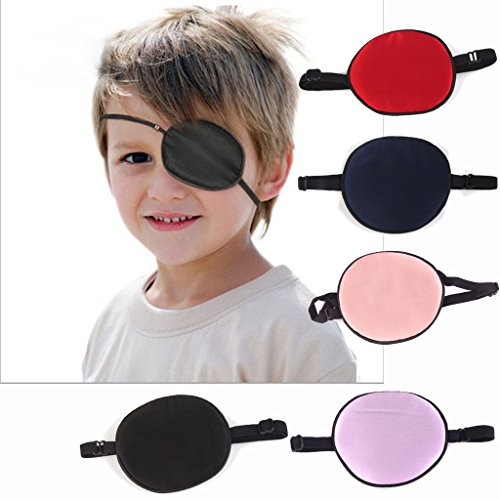 Kinder / Erwachsener Augenklappe Augenklappen Augenmaske aus Seide – Schwarz Kinder - 3