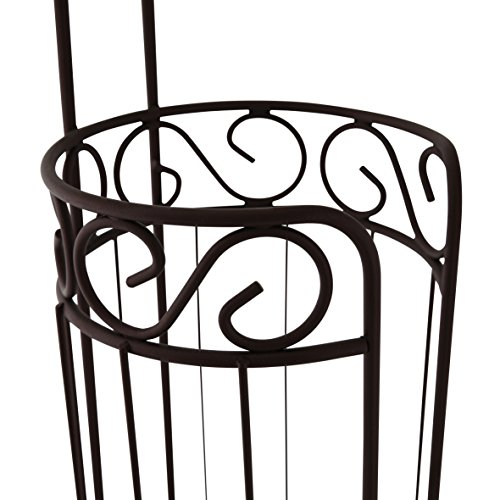 axentia WC-Ersatzpapierrollenhalter Nostalgie für 4 Rollen -Toilettenpapierrollenhalter ohne Bohren – Küchenrollenhalter stehend 57 cm hoch – Klopapierrollenhalter in Bronze-Ton – Metall-Rollenhalter für Bad & Küche - 5