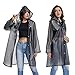 Produktbild HOMMINI Transparent Regenmantel Regenponcho Regencape Regenjacke für Damen und Herren Wasserdicht Wiederverwendbar Eva Regenbekleidung Regen Zubehör für Wandern Radfahren Camping und Reisen