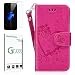 Produktbild Penlicraft Xiaomi Redmi Note 5A Xiaomi Redmi Note 5A Hülle [mit Panzerglas], PU Leder [Love Heart] Muster für Frauen u. Kinder Handyhüllen [Magnetverschluss] Case für Xiaomi Redmi Note 5A,(Rose Red)