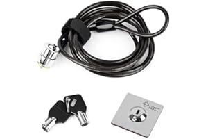 I3C Anti-Diebstahl Laptop Schloss Kabel, Ankerplatte & 2 Schlüssel, Sicherheitsschloss mit Klebstoffplatte Elektronische Produkte