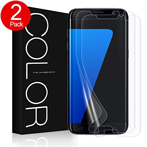 Galaxy-S7-Edge-Screen-Protector-Not-Glass-G-Color-Full-CoverageCase-FriendlyError-ProofBubble-FreeAnti-Scratch-HD-Clear-Screen-Protector-for-Samsung-Galaxy-S7-Edge2-Pack