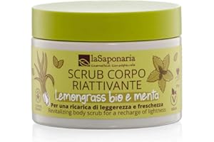 LASAPONARIA La Saponaria | Scrub Corpo Naturale al Lemongrass e Menta, trattamento stimolante e riattivante che dona freschezza immediata e pelle levigata, Formato da 250 g.