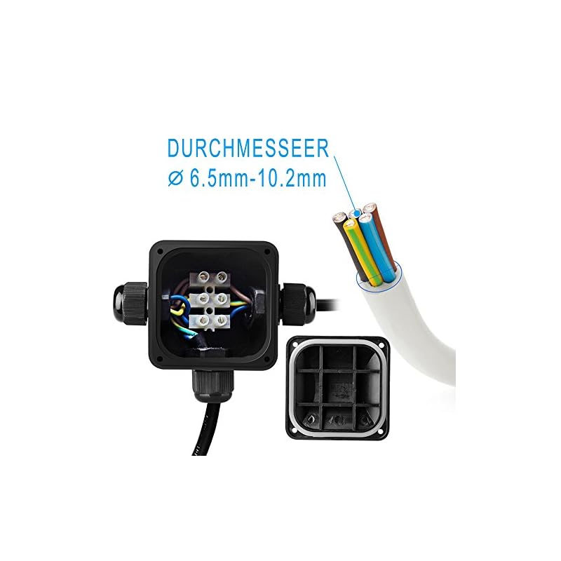 Caja de Conexiones IP68 Impermeable, Bkinsety Caja de Acoplador de