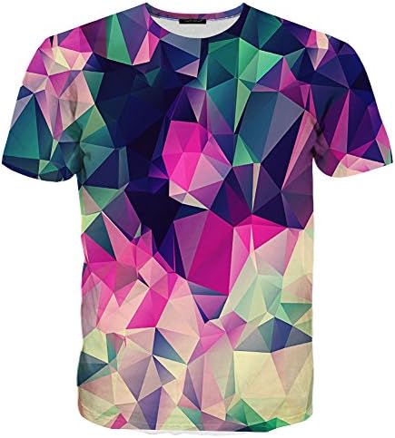 Syaimn Unisex 3D Pattern Print Short Sleeve T-Shirts Graphics Tees M
