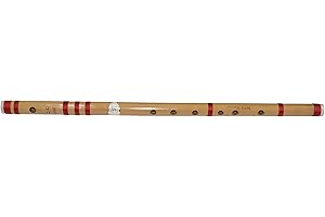 KULIA Flauta de madera Fife de bambú indio Instrumentos de percusión Bansuri hechos a mano Instrumentos musicales étnicos de viento madera Flauta de concierto 26 pulgadas Bansuri Música Diwali Regalo