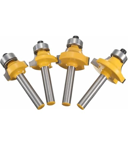 1 stks Dubbele Ronde Over Rand Vormen Router Bit, 6mm 1/4 Inch 1 stks Dubbele Ronde Over Rand Vormen Router Bit, 6mm 1/4 Inch