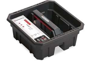 Stolmet Tool Storage Tote Tray Heavy Duty Caddy Holdall Deep Compartment Kilka Models Tool Tray Black (Model 4)