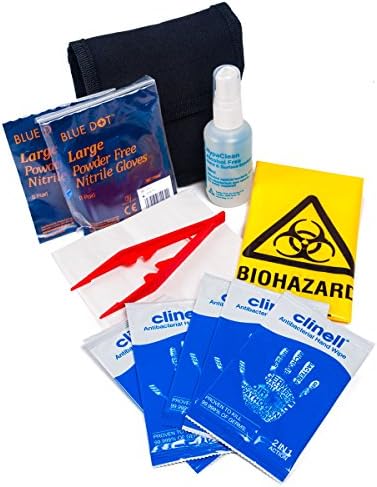 Emergency Hygiene Kit in Belt Pouch | Inc. Disinfectant, Wipes, Gloves, Sick Bags etc.