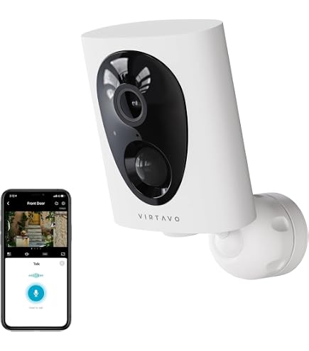 Caméra De Surveillance WiFi Intérieure Virtavo - Double Objectif 1080P Avec Rotation 360° Et Zoom 8x - Idéale Pour La Sécurité Maison