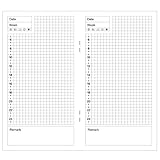 RELLENAR DE DAILY INSERTOS - Notebook refill Tamaño 19 X 10.5 cm (entre a5 y a6), hojas buena calidad 32 hojas/64 páginas x 3. Bueno para uso de doble cara. Por favor, compruebe el tamaño antes de ordenar!