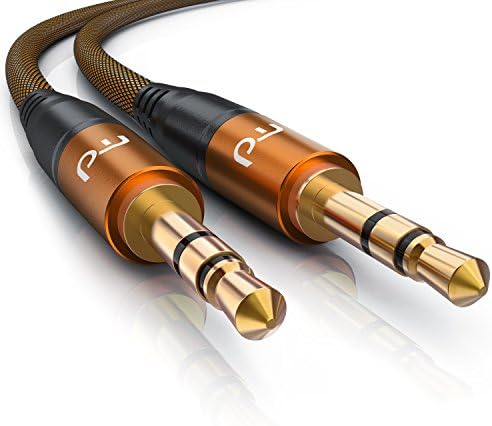 Primewire 1m Audio Jack Cable - 2x 3.5 mm male plugs - 1x Connector straight to 1x Connector straight - Audio Adapter - Connection Lead - for mobile phone Smartphone iPhone iPad iPod Tablet - black