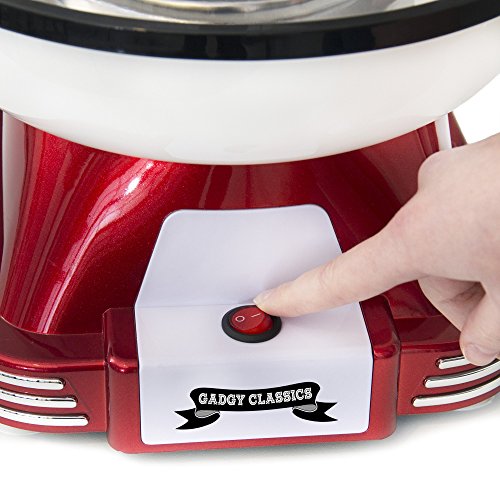 Gadgy Zuckerwatte Maschine | Retro Cotton Candy Machine für Zuhause | mit Zucker oder Zuckerfreie Harte Süßigkeiten zu Benutzen | 500W Rot - 6
