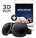 Produktbild Schlafmaske 3D PLUS inkl. Abdunklungsanleitung für Frauen | Herren | Kinder von VIDARE - Bequeme Schlafbrille oder Augenmaske aus 100% Polyester für eine absolute Dunkelheit auch am Tag › antidruckfunktion & lichtundurchlässig