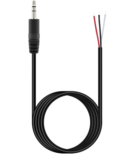 MMNNE 2.5mm Male Plug To Bare Wire Open End TRRS 4 Pole