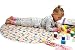 Kenley Baby Highchair Floor Splash Mat - Waterproof Under High Chair Feeding Spill Splat Mats - Messy Play Catch All Protector Cover - Happy Dino