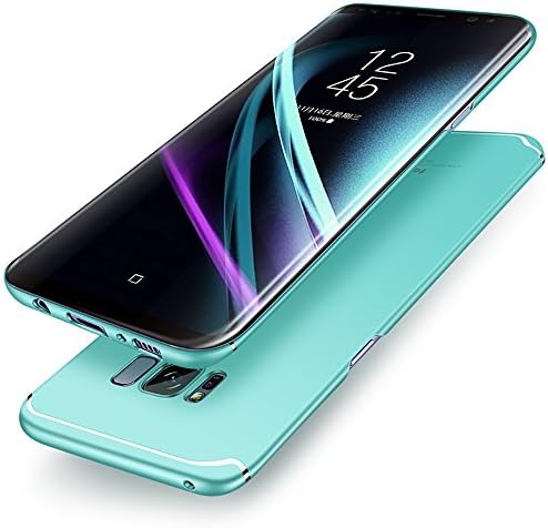 Samsung Galaxy S8 Case, CuckooCase® Ultra Slim Shockproof Protective Hard Back Bumper Thin Armour Edge Compatible Bling Glitter Pretty Silver Band Hybrid Sleek Design Cover for Galaxy S8, Green