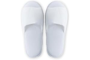 AURA LUXURY COLLECTION ® 100 paia di CIABATTE MONOUSO bianche unisex TAGLIA UNICA con suola antiscivolo per ospiti, hotel, b&b spa centri estetici