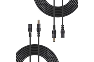 Liwinting 2pz 5m DC Cavo di Prolunga Maschio a Femmina Cavo di Alimentazione del Connettore 2,1 mm x 5,5 mm per Adattatore di Potenza, LED, Fotocamera CCTV Potenza - Nero