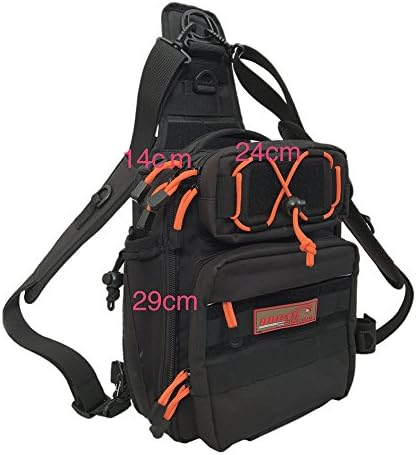 Outdoor Multifunctional Fishing Tackle Bag Water-Resistant Sided Waist Shoulder Carry Strap Storage Pack Sling Bag Fishing Sport Gear Hiking Climbing 1045