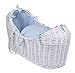 Waffle White Wicker Noah Pod - Blue