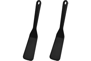 DIBOTELL 2 Stücke Pfannenwender Silikon,Antihaft Silicone Spatula,Spatula Wende,Hitzebeständig Pfannkuchen Spatula,Omelett Spatel,Mini Espatula für Kochen Ei Burger Pizza Steak Omelette Crepes