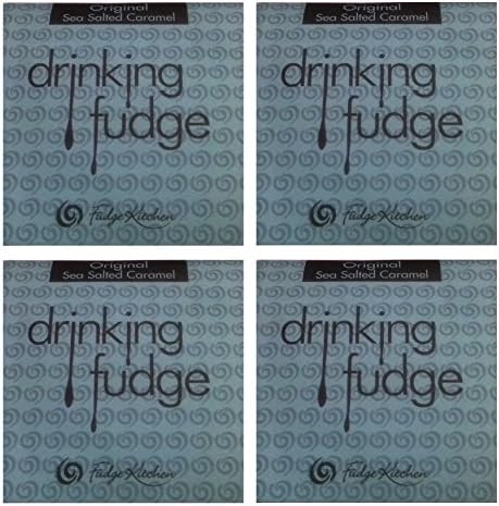 Salted Caramel - Drinking Fudge Sachet Liquid Hot Chocolate Mix By Fudge Kitchen (Set of 4)