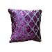 Home Decor Plush Plaid Pillow Cover Sofa Cushion Cover Hidden Zipper Closure 18" x 18" (45CM X 45CM) (Purple)