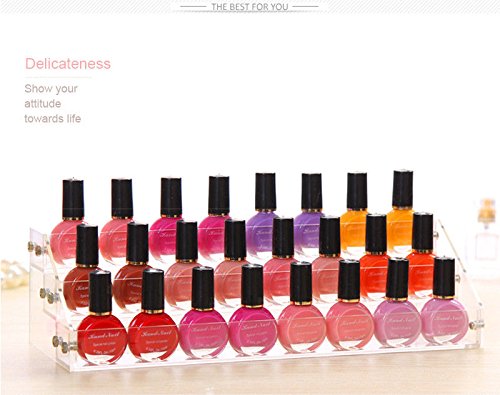 ZJchao Nagellack Display Ständer Acryl Nagellackständer Regal Anzeige 3-6 Etagen (3 Etagen) - 3
