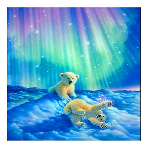 aihome 5D DIY Diamant Stickerei Gemälde eingefügt Kreuzstich Colorful Raum Dekoration eisbär