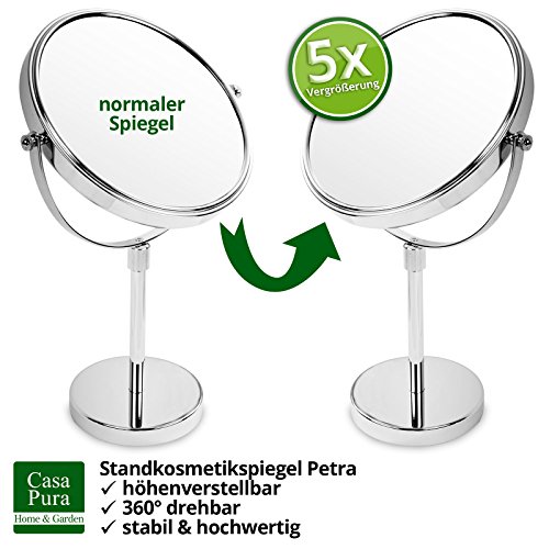 casa pura® Kosmetikspiegel | 3 hohe Vergrößerungsgrade wählbar (5-fach) - 2