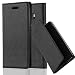 Produktbild HTC 10 (One M10) Hülle in SCHWARZ von Cadorabo - Handyhülle mit unsichtbarem Magnetverschluss Standfunktion und Kartenfach Case Cover Schutzhülle Etui Tasche Book Klapp Style in NACHT SCHWARZ