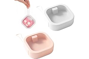 MaehSab Qtip Spender für Haargummis, tragbarer Haargummi-Halter, Organizer, Badezimmer-Aufbewahrung, Organizer, Reisezubehör, Organizer für Wattestäbchen, Haarspange, Haarnadel, 2 Stück