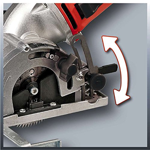 Einhell Mini-Handkreissägen Set TC-CS 860/1 (450 W, max. 23 mm, Sägeblatt Ø 85 mm, Absaugadapter, Parallelanschlag, 2 Sägeblätter, 1 Diamant-Trennscheibe, Führungsschiene, Koffer) - 7