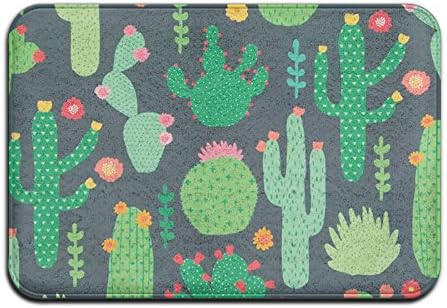 Doormats Green Cactus Red Flower Yellow Garden Cool outdoor doormats for front door carpet cleaner machine small