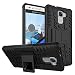 Produktbild Nadakin Huawei Honor 7 Hülle Schutzhülle Hybrid Rugged Phone Case Stoßfest Handys Schutz Cover mit eingebautem Kickstand Shockproof für Huawei Honor 7 (Schwarz)