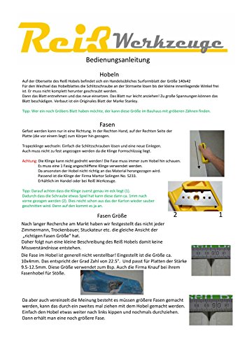 Reiß Hobeln & Fasen Surformhobel Fasenhobel Rigipshobel Trockenbau - 7