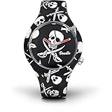 Doodle Armbanduhr Totenkopf DOSK002 mit Silikonarmband