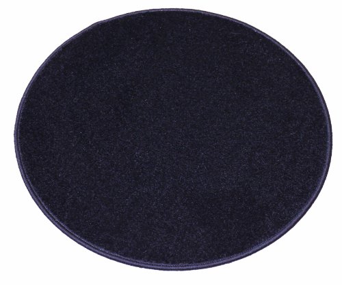 Banton Teppich (80 cm rund, Schwarz)
