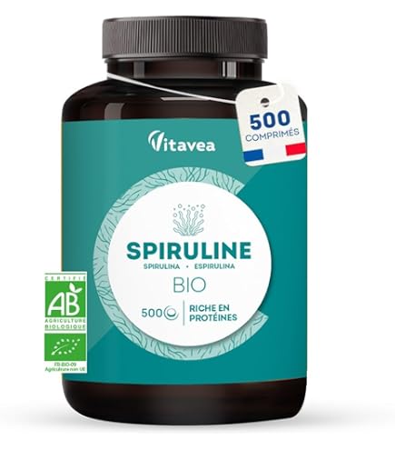 Spiruline Biologique En Comprimés - 1200 Comprimés, Vegan, Conditionnée En France - BIOPTIMAL