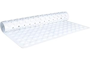 TranquilBeauty Square White Shower Mat 53x53cm/21x21in | Non-slip, Machine-Washable Quadrant Bath Mat For Walk In Shower Tray | Shower Mats Non-Slip Suction Cups Ideal For Kids & Elderly