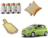 Auto Pearl Premium Quality Car Accessories Combo of Car Tyre Air Alert Valve Cap Set of 4 Pcs. & Car Wooden Bead Seat Cover 1 pcs. & Car Vastra Cushion Pillow Beige Color Set of 2 Pcs For Car & Home. For Chevrolet Beat Type-2 RS.1527 (31.00% Off) - Amazon
