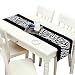 Produktbild GY&H Europäischer Stil Plüsch Tisch Läufer Tisch, Couchtisch, Bett Zebra Muster Maschine waschbar, Polyester Runner,black,32*220cm