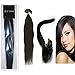 Straight 18'' 20'' 22'' Pre Bonded Tipped Hair Nail Tip U-tip 100% of Real Remy Human Hair Extensions 100S 17 Colors Beauty Popular Style (20inch 50g for 100s one pake, 1B black with brown)