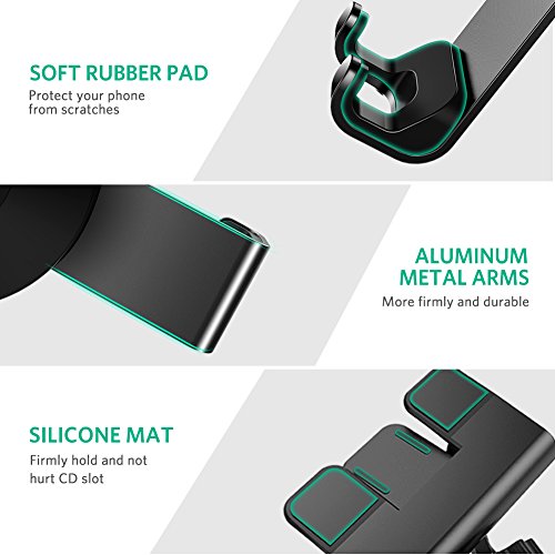 UGREEN Supporto GravitÃ  Auto Universale per CD Slot, Porta Cellulare per Dispositivi 4.7â€™â€™ a 6â€™â€™ Come iPhone X/ 8/ 8 Plus, Samsung Galaxy S9/ S9 Plus/ S8/ S8 Plus, Huawei P20/P20 Lite/Mate 10, LG V30/G6, etc.